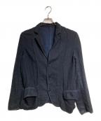 Y'sワイズ）の古着「コットン ガーゼ シングルジャケット/Cotton gauze single jacket」｜ブラック
