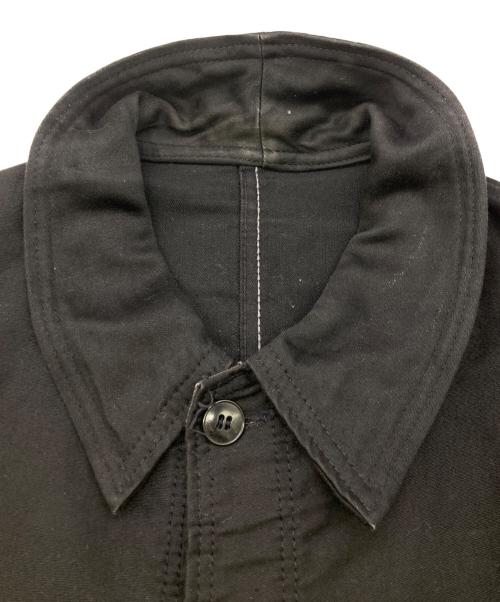 USED（ユーズド）USED (ユーズド) ブラックモールスキンカバーオール ブラック サイズ:-の古着・服飾アイテム