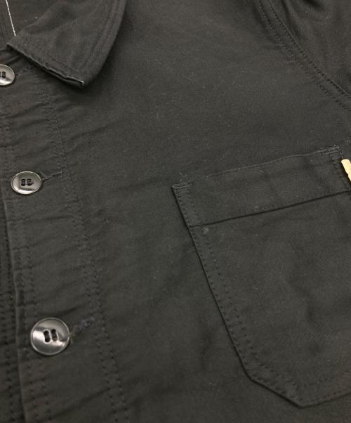 USED（ユーズド）USED (ユーズド) ブラックモールスキンカバーオール ブラック サイズ:-の古着・服飾アイテム
