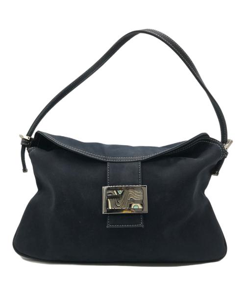 FENDI（フェンディ）FENDI (フェンディ) マーブルダブルフラップバケットバッグ ネイビーの古着・服飾アイテム