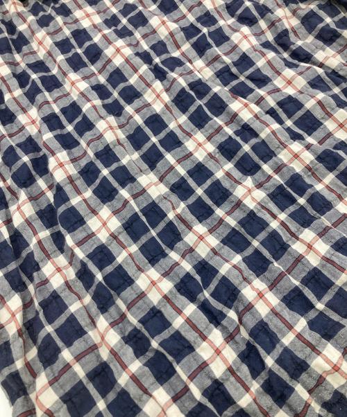 HG（エイチジー）HG (エイチジー) シアサッカータータンチェックシャツ ネイビー サイズ:	SIZE Sの古着・服飾アイテム