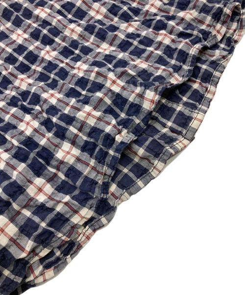 HG（エイチジー）HG (エイチジー) シアサッカータータンチェックシャツ ネイビー サイズ:	SIZE Sの古着・服飾アイテム