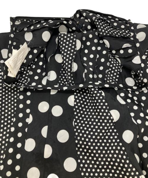 JUNYA WATANABE COMME des GARCONS（(ジュンヤワタナベ コムデギャルソン）JUNYA WATANABE COMME des GARCONS クレイジーパターンドットヘムフレアスカート/Crazy pattern dot hem flared skirt ブラック サイズ:Ｓの古着・服飾アイテム
