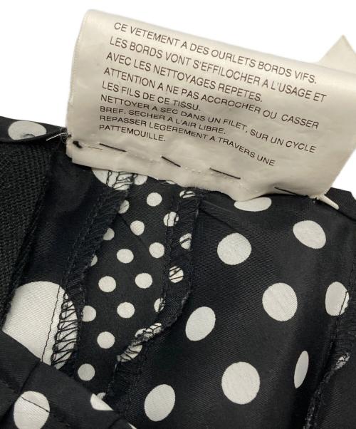 JUNYA WATANABE COMME des GARCONS（(ジュンヤワタナベ コムデギャルソン）JUNYA WATANABE COMME des GARCONS クレイジーパターンドットヘムフレアスカート/Crazy pattern dot hem flared skirt ブラック サイズ:Ｓの古着・服飾アイテム