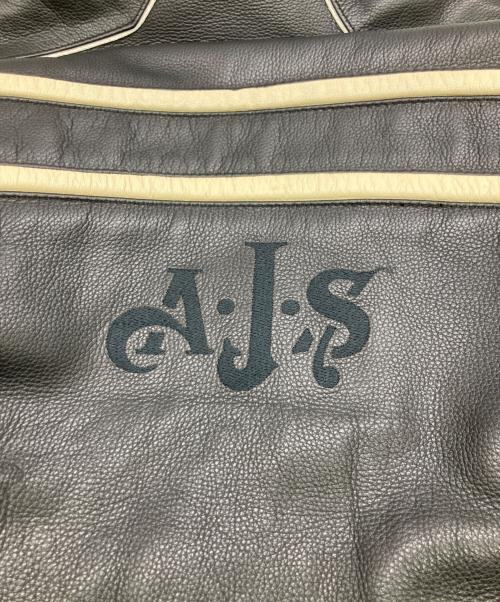 A・J・S（エー・ジェー・エス）A・J・S (エー・ジェー・エス) モーターサイクルジャケット ブラック サイズ:50の古着・服飾アイテム