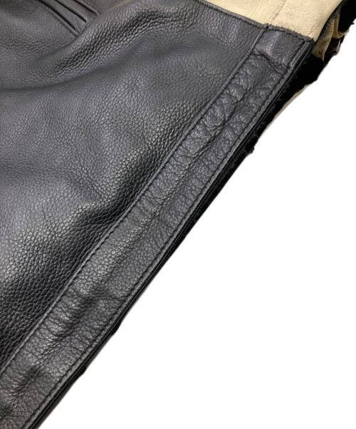 A・J・S（エー・ジェー・エス）A・J・S (エー・ジェー・エス) モーターサイクルジャケット ブラック サイズ:50の古着・服飾アイテム