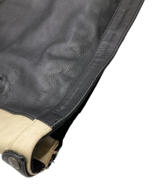 A・J・S（エー・ジェー・エス）A・J・S (エー・ジェー・エス) モーターサイクルジャケット ブラック サイズ:50の古着・服飾アイテム