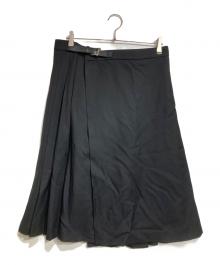 VERSACE（ヴェルサーチェ）の古着「ギャバジンウールラップショーツ/Wool Gabardine Wrap Shorts」｜ブラック