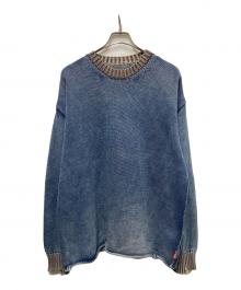 DIESEL（ディーゼル）の古着「K‐DELOS カットオフダメージニット」｜インディゴ