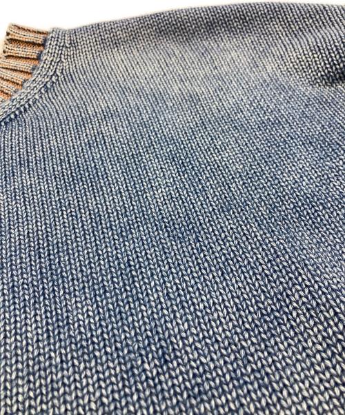 DIESEL（ディーゼル）DIESEL (ディーゼル) K‐DELOS カットオフダメージニット インディゴ サイズ:XLの古着・服飾アイテム