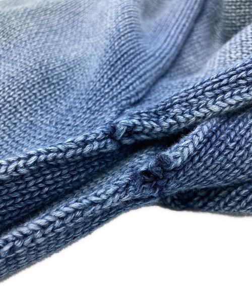 DIESEL（ディーゼル）DIESEL (ディーゼル) K‐DELOS カットオフダメージニット インディゴ サイズ:XLの古着・服飾アイテム