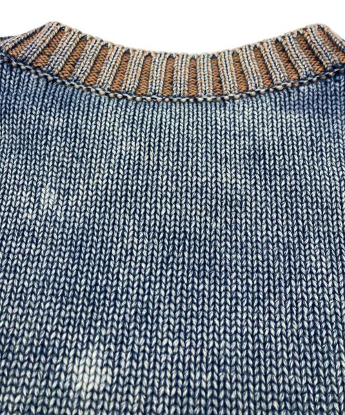 DIESEL（ディーゼル）DIESEL (ディーゼル) K‐DELOS カットオフダメージニット インディゴ サイズ:XLの古着・服飾アイテム