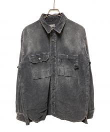 DIESEL（ディーゼル）の古着「S-BUN-CORDコーデュロイシャツ」｜ブラック