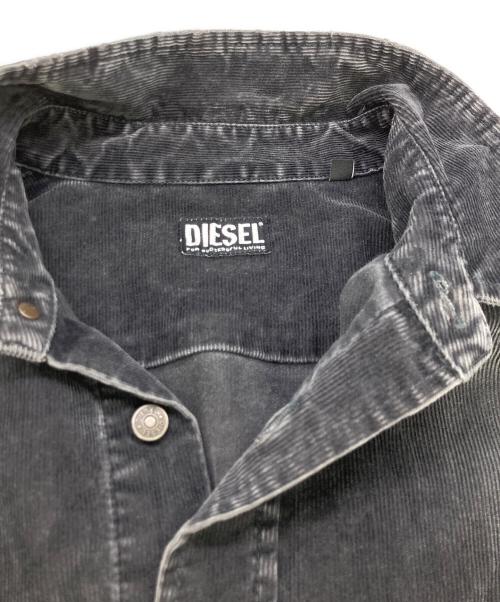 DIESEL（ディーゼル）DIESEL (ディーゼル) S-BUN-CORDコーデュロイシャツ ブラック サイズ:Mの古着・服飾アイテム