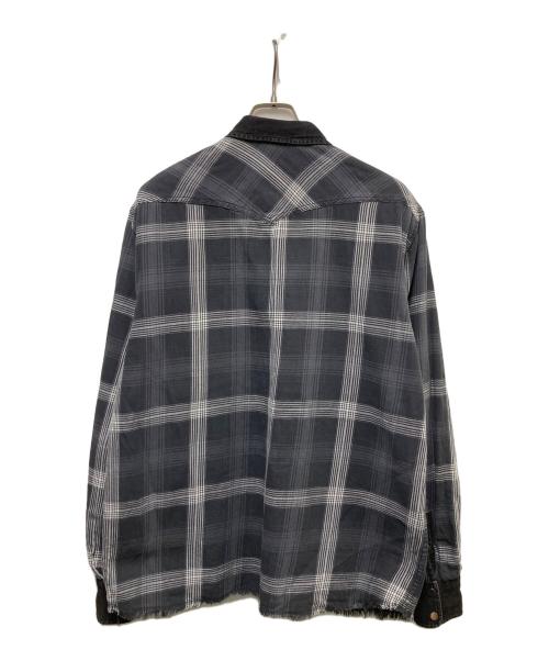 DIESEL（ディーゼル）DIESEL (ディーゼル) D-WEAR-B1 リバーシブルシャツ ブラック サイズ:Ｌの古着・服飾アイテム