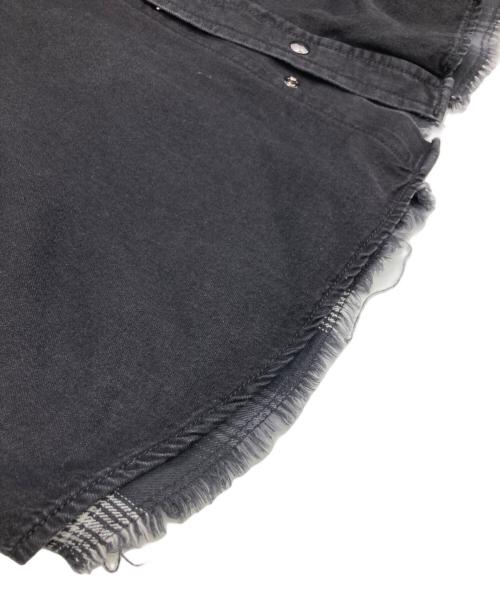 DIESEL（ディーゼル）DIESEL (ディーゼル) D-WEAR-B1 リバーシブルシャツ ブラック サイズ:Ｌの古着・服飾アイテム