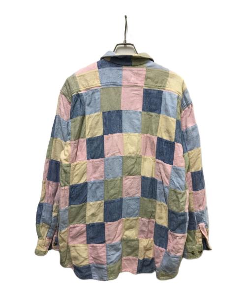 KEARNEY HOUSE（カーニーハウス）KEARNEY HOUSE (カーニーハウス) 90s パッチワークネルシャツ マルチカラー サイズ:Ｌの古着・服飾アイテム