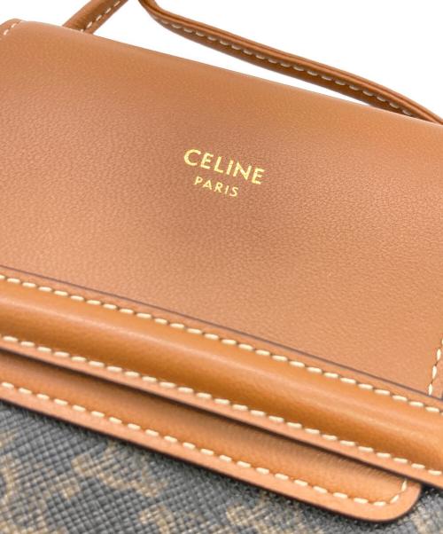 CELINE（セリーヌ）CELINE (セリーヌ) モバイルショルダーポーチ ブラウンの古着・服飾アイテム