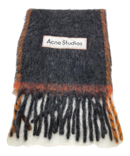 Acne studios（アクネ ストゥディオズ）ACNE STUDIOS (アクネ ストゥディオズ) ウールモヘアスカーフ ブラックの古着・服飾アイテム