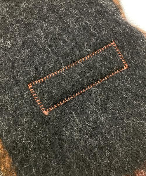 Acne studios（アクネ ストゥディオズ）ACNE STUDIOS (アクネ ストゥディオズ) ウールモヘアスカーフ ブラックの古着・服飾アイテム