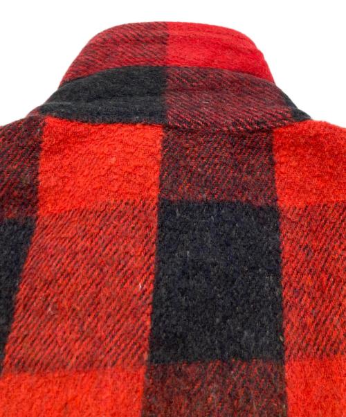 Sears（シアーズ）Sears (シアーズ) 60s バッファローチェックウールジップジャケット レッド サイズ:Mの古着・服飾アイテム