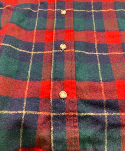 PENDLETON（ペンドルトン）PENDLETON (ペンドルトン) 70s ウールチェックシャツ レッド サイズ:L-TALLの古着・服飾アイテム