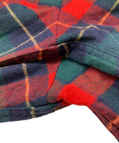 PENDLETON（ペンドルトン）PENDLETON (ペンドルトン) 70s ウールチェックシャツ レッド サイズ:L-TALLの古着・服飾アイテム