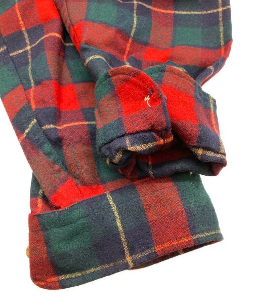 PENDLETON（ペンドルトン）PENDLETON (ペンドルトン) 70s ウールチェックシャツ レッド サイズ:L-TALLの古着・服飾アイテム
