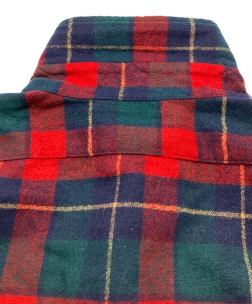 PENDLETON（ペンドルトン）PENDLETON (ペンドルトン) 70s ウールチェックシャツ レッド サイズ:L-TALLの古着・服飾アイテム