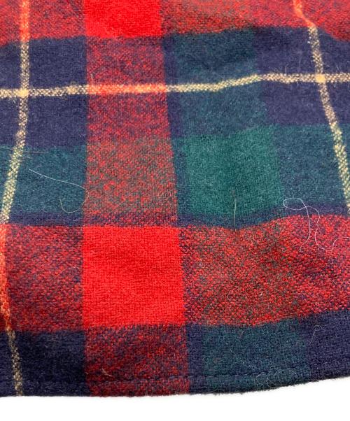 PENDLETON（ペンドルトン）PENDLETON (ペンドルトン) 70s ウールチェックシャツ レッド サイズ:L-TALLの古着・服飾アイテム