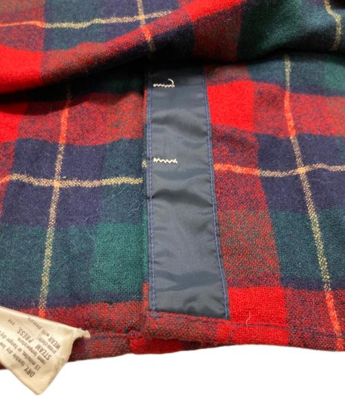 PENDLETON（ペンドルトン）PENDLETON (ペンドルトン) 70s ウールチェックシャツ レッド サイズ:L-TALLの古着・服飾アイテム