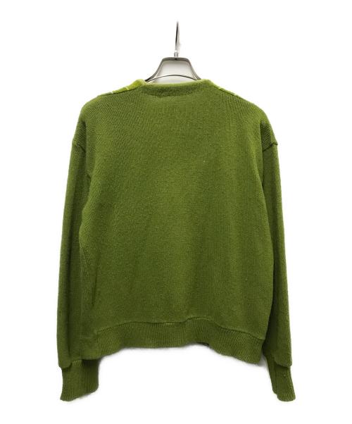 -（-）- (-) アクリルカーディガン グリーン サイズ:Ｌの古着・服飾アイテム