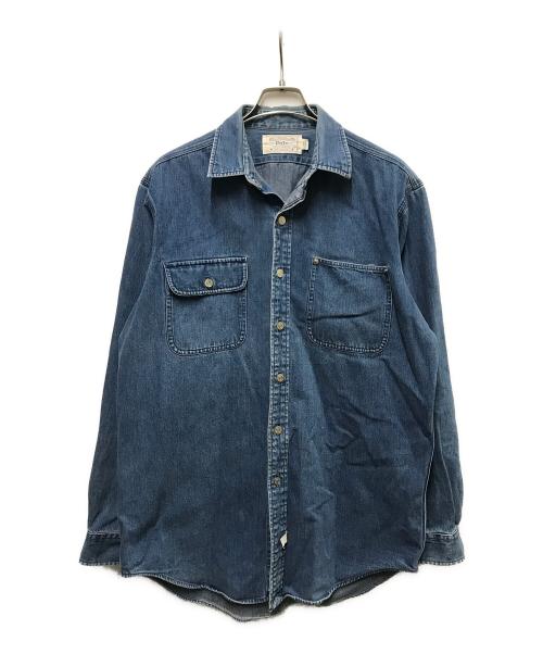 POLO RALPH LAUREN（ポロ・ラルフローレン）POLO RALPH LAUREN (ポロ・ラルフローレン) 80s デニムシャツ インディゴ サイズ:Mの古着・服飾アイテム