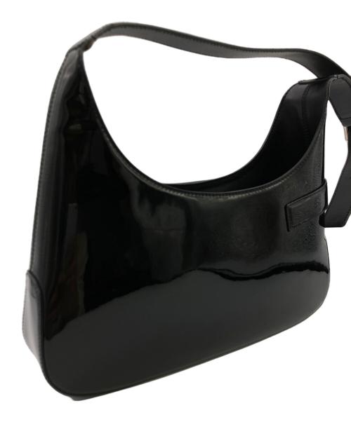 Salvatore Ferragamo（サルヴァトーレ フェラガモ）Salvatore Ferragamo (サルヴァトーレ フェラガモ) パテントレザーワンショルダーバッグ ブラックの古着・服飾アイテム