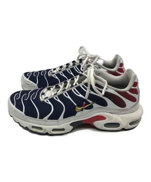 NIKE（ナイキ）NIKE (ナイキ) PARIS SAINT-GERMAIN (パリサンジェルマン) AIR MAX PLUS ホワイト×ネイビー サイズ:US10（28cm）の古着・服飾アイテム