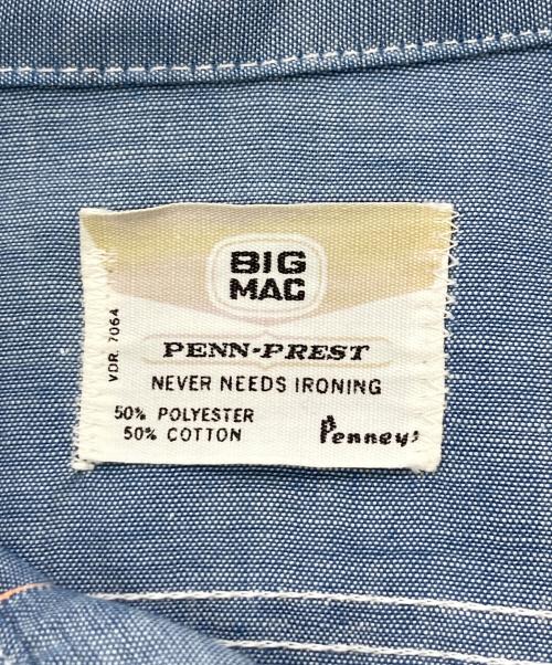 big mac（ビッグマック）big mac (ビッグマック) 60s刺繍シャンブレーシャツ ブルー サイズ:不明の古着・服飾アイテム