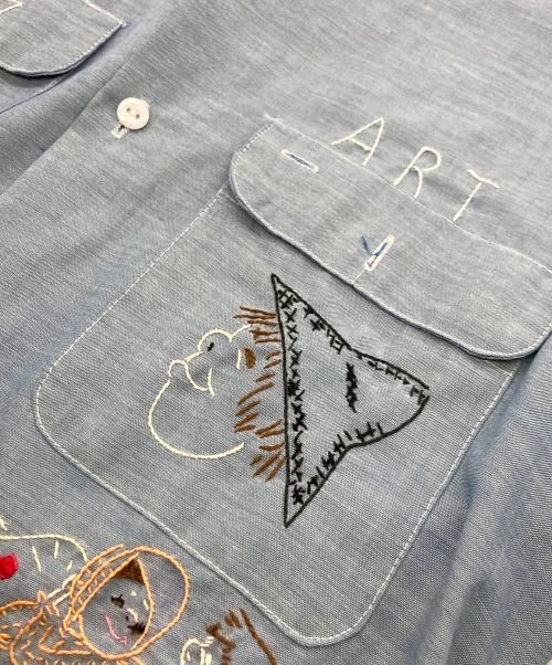 big mac（ビッグマック）big mac (ビッグマック) 60s刺繍シャンブレーシャツ ブルー サイズ:不明の古着・服飾アイテム