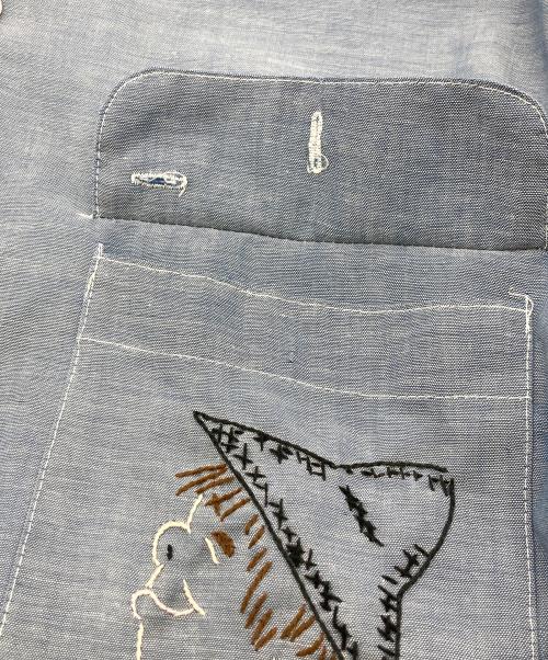 big mac（ビッグマック）big mac (ビッグマック) 60s刺繍シャンブレーシャツ ブルー サイズ:不明の古着・服飾アイテム