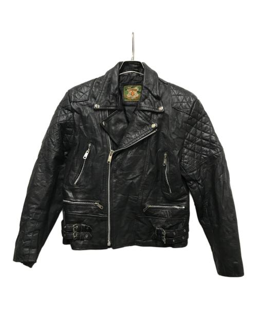BASHIR（-）BASHIR (-) レザーライダースジャケット ブラック サイズ:40の古着・服飾アイテム