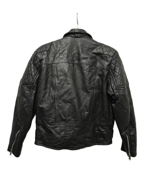 BASHIR（-）BASHIR (-) レザーライダースジャケット ブラック サイズ:40の古着・服飾アイテム