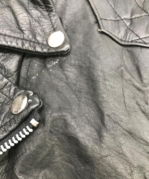 BASHIR（-）BASHIR (-) レザーライダースジャケット ブラック サイズ:40の古着・服飾アイテム