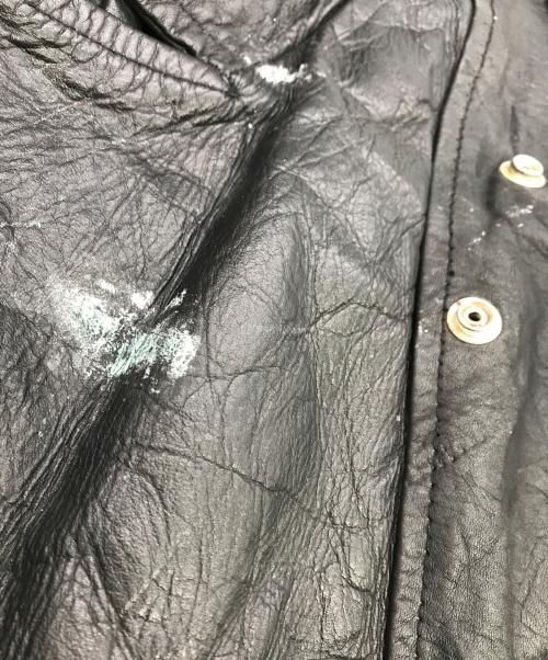 BASHIR（-）BASHIR (-) レザーライダースジャケット ブラック サイズ:40の古着・服飾アイテム
