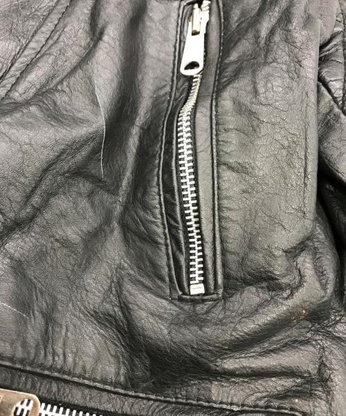 BASHIR（-）BASHIR (-) レザーライダースジャケット ブラック サイズ:40の古着・服飾アイテム