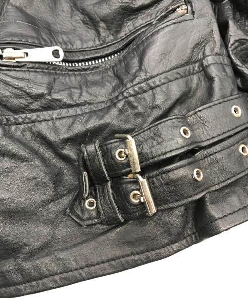 BASHIR（-）BASHIR (-) レザーライダースジャケット ブラック サイズ:40の古着・服飾アイテム