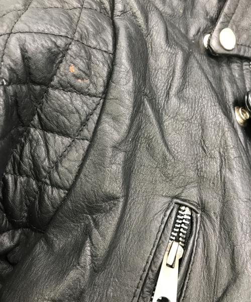 BASHIR（-）BASHIR (-) レザーライダースジャケット ブラック サイズ:40の古着・服飾アイテム