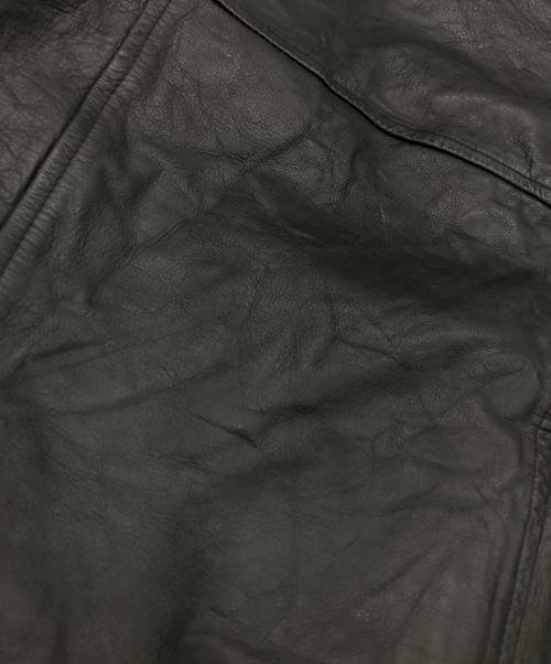 BASHIR（-）BASHIR (-) レザーライダースジャケット ブラック サイズ:40の古着・服飾アイテム