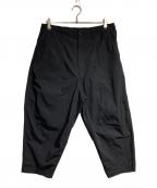 COMME des GARCONS HOMMEコムデギャルソン オム）の古着「ポリツイルクロップドパンツ/Poly twill cropped pants」｜ブラック