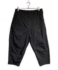 COMME des GARCONS HOMME（コムデギャルソン オム）の古着「ポリツイルクロップドパンツ/Poly twill cropped pants」｜ブラック