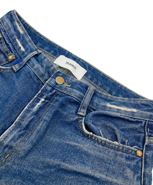 tranoi.（トラノイ）TRANOI. (トラノイ) フレアダメージデニムパンツ インディゴ サイズ:2の古着・服飾アイテム