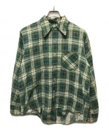KINGS ROAD（キングスロード）の古着「70sネルシャツ」｜グリーン